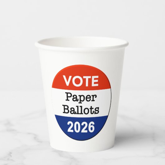 Vote Paper Ballots 2026 Midterm Election Paper Cup 紙コップ (正面)