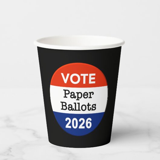 Vote Paper Ballots 2026 Midterm Election Paper Cup 紙コップ (正面)