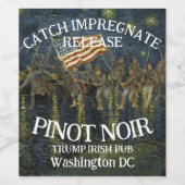 Vote Political Patriotic Trump Republican Party ワインラベル (シングルラベル)