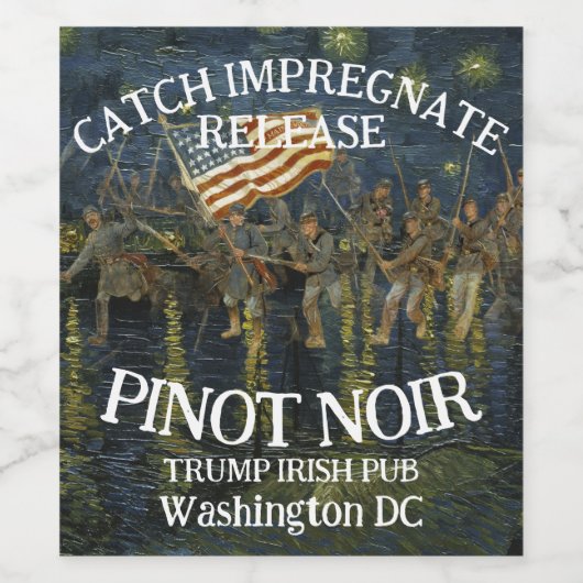 Vote Political Patriotic Trump Republican Party ワインラベル (シングルラベル)