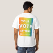 VOTE Rainbow Men's Tシャツ (裏面フル)