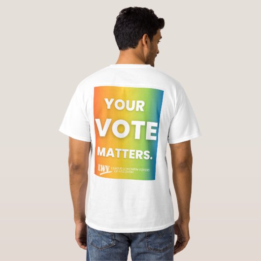 VOTE Rainbow Men's Tシャツ (裏面フル)