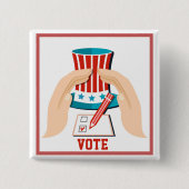Vote Red Presidential Election 缶バッジ (正面)