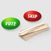 Vote Skip インタラクティブゲームパドルサイン ハンドファン (組立なし)