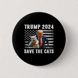 Vote Trump 2025 Funny Save The Cats  缶バッジ