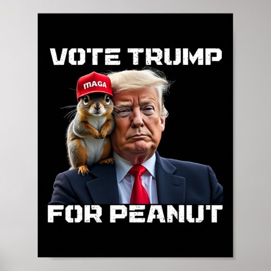 Vote Trump For リスのピーナッツ 2 ポスター (正面)