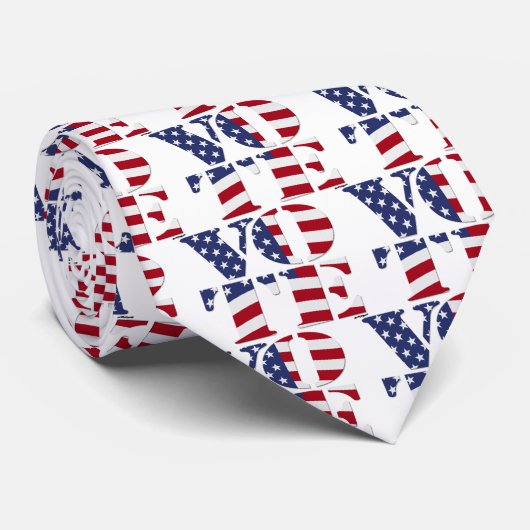 VOTE "V O T E" with US FLAG ネクタイ (ロール)