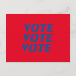"Vote vote vote" 青赤 ポストカード