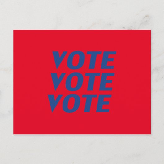 "Vote vote vote" 青赤 ポストカード (正面)