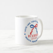 Vote Your Daughter's Rights Harris 2024 コーヒーマグカップ (正面右)