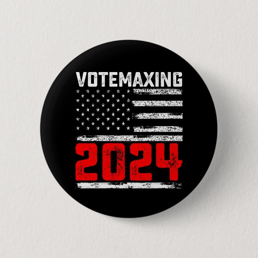 VoteMaxing 2024 トランプ大統領選挙 缶バッジ (正面)