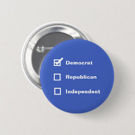Voter Democrat Republican Independent Check Mark 缶バッジ
