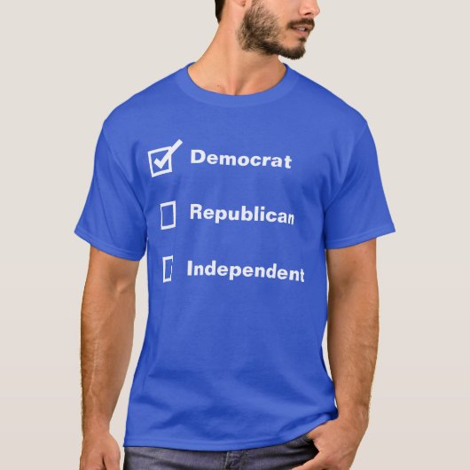 Voter Democrat Republican Independent Check Mark Tシャツ (正面)