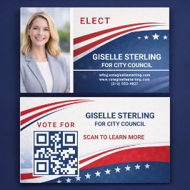 Voter Election Campaign Photo QR Code 名刺