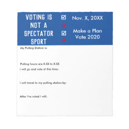 Voting is Not a Spectator Sport Ballot Reminder ノートパッド