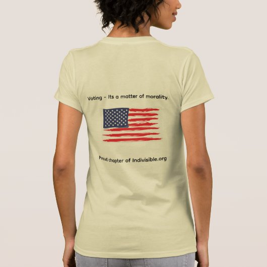 Voting!  Its a matter of morality t-shirt Tシャツ (裏面)