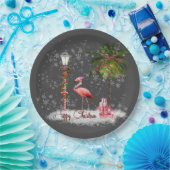 Votos de Natal de Flamingo ペーパープレート (パーティー)