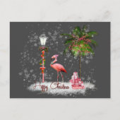Votos de Natal de Flamingo ポストカード (正面)