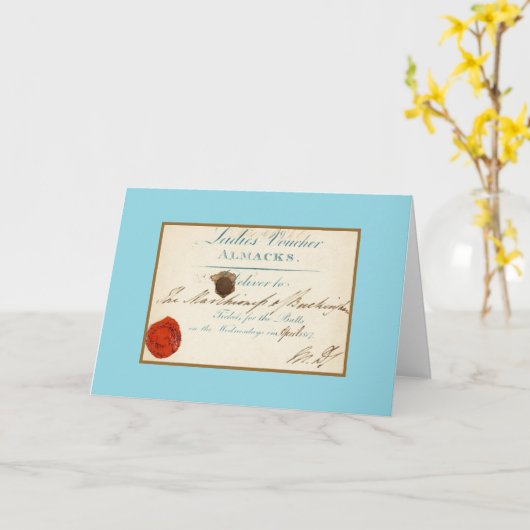 Voucher for Almack's カード (黄色い花)