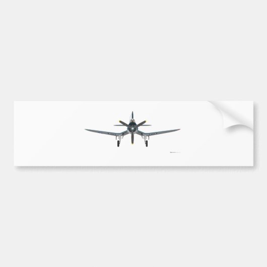 Vought F-4Uの海賊の正面図 バンパーステッカー (正面)