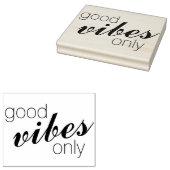 Vour独自のことわざとメッセージ:良いVibesのみ ラバースタンプ (押印)