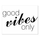 Vour独自のことわざとメッセージ:良いVibesのみ ラバースタンプ (インプリント)