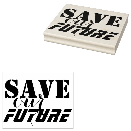 Vour自身のことわざとメッセージ救：私たちの未来 ラバースタンプ (押印)