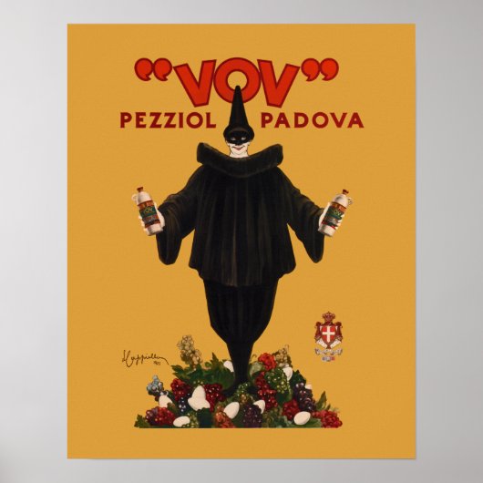 "VOV" Pezziol Padova to 1922 to Leonetto Cappiello ポスター (正面)