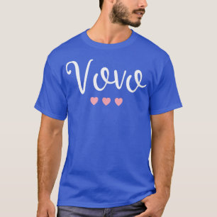 Vovoポルトガルおばあちゃん祖母かわいいピンクの聞く Tシャツ