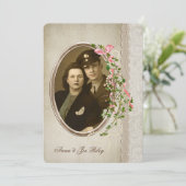 Vow Renewal-フローラブランチoval photo frame 招待状 (スタンド正面)