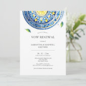 Vow Renewal Anniversary招待状Blue and Yello 招待状 (スタンド正面)