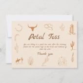 Vowboy western Wedding Send Off Petal Toss Card 招待状 (正面)