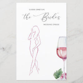 Vowsの前にドレスヴィーノを推測ブライダルゲーム