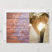 Vowsフローラフォト素朴招待状の更新 招待状 (正面)