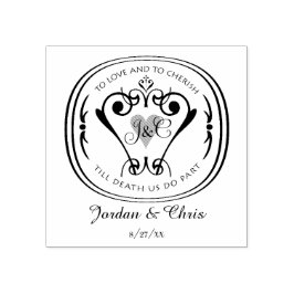 Vows伝統的クレストウッドアートスタンプ ラバースタンプ