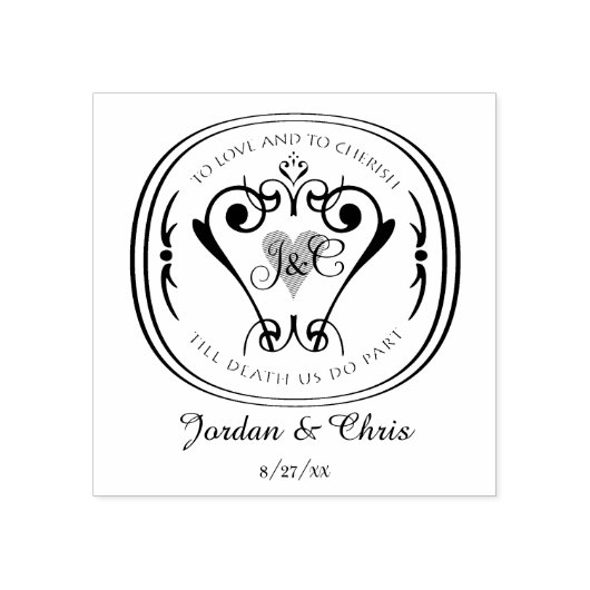 Vows伝統的クレストウッドアートスタンプ ラバースタンプ (インプリント)