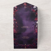 Vows Beyond the Veil – Gothic Wedding Art  オールインワン招待状 (外側)