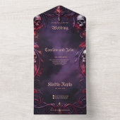 Vows Beyond the Veil – Gothic Wedding Art  オールインワン招待状 (内側)