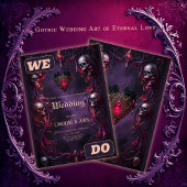 Vows Beyond the Veil – Gothic Wedding Art  招待状