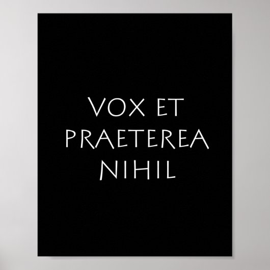 Vox et praeterea nihil ポスター (正面)