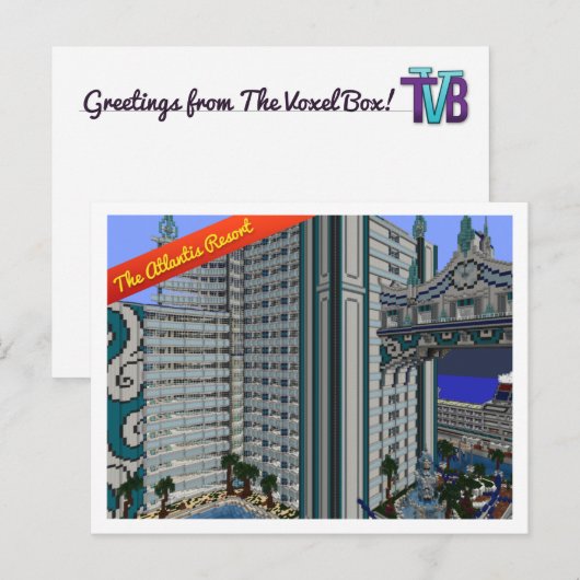 VoxelPostague: The Atlantis Resource ポストカード (正面/裏面)