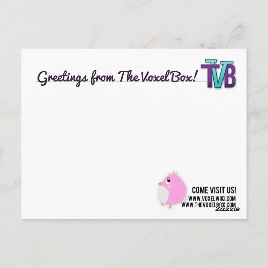 VoxelPostague: The Atlantis Resource ポストカード (裏面)