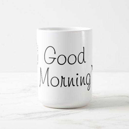 Voxkittyの黒猫-おはよう コーヒーマグカップ (中央)