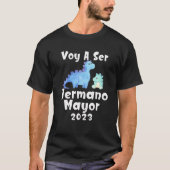Voy A Ser Hermano Mayor 2023 Anuncio De Embarazo D Tシャツ (正面)