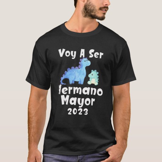 Voy A Ser Hermano Mayor 2023 Anuncio De Embarazo D Tシャツ (正面)