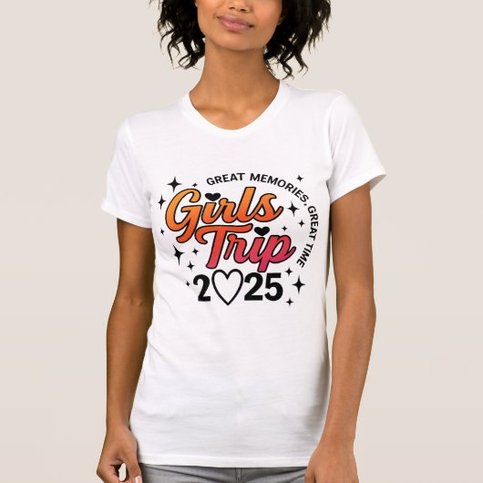 Voyage entre filles 2025, voyage Girly 2025 Tシャツ (正面)