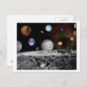 Voyager画像太陽ののシステム・モンタージュ ポストカード (正面/裏面)