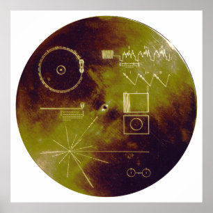 Voyager 1と2地球の黄金記録音 ポスター