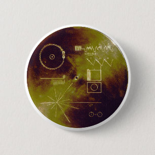 Voyager 1と2地球の黄金記録音 缶バッジ