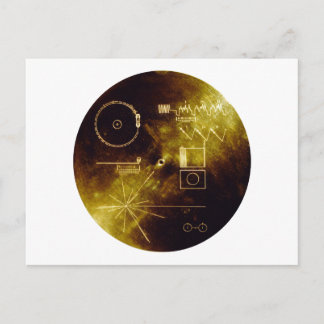 Voyager 1 + 2 Sounds of Earth Record金ゴールドカバー ポストカード